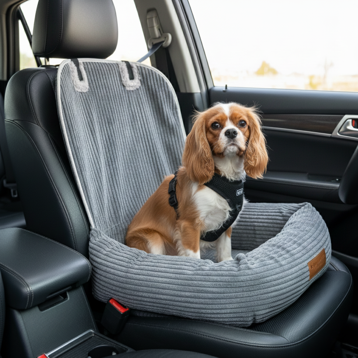 Car seat Ribbed fabric Gray - SIZE S