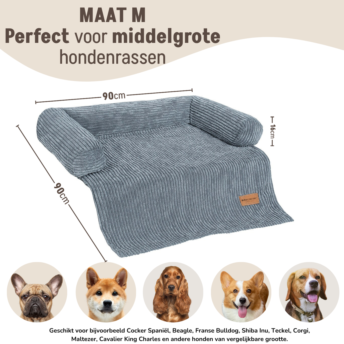 By Cee Cee Hondendeken Bank Ribstof