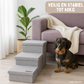 Hondentrap Stevig Model 2025  Met Opbergruimte - Trap Hond - tot 60 KG - Beige met grijs