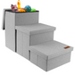 Hondentrap Stevig Model 2025  Met Opbergruimte - Trap Hond - tot 60 KG - Beige met grijs