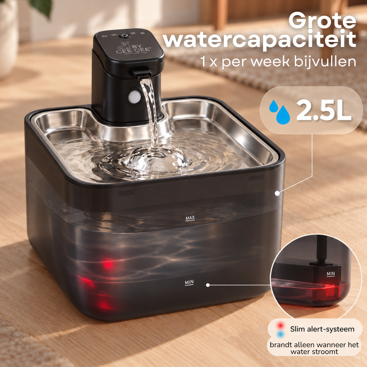 Slimme Draadloze Drinkfontein - Fluisterstil