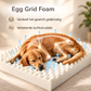 Orthopedisch Hondenkussen Ribstof Egg-Grid 100x70cm