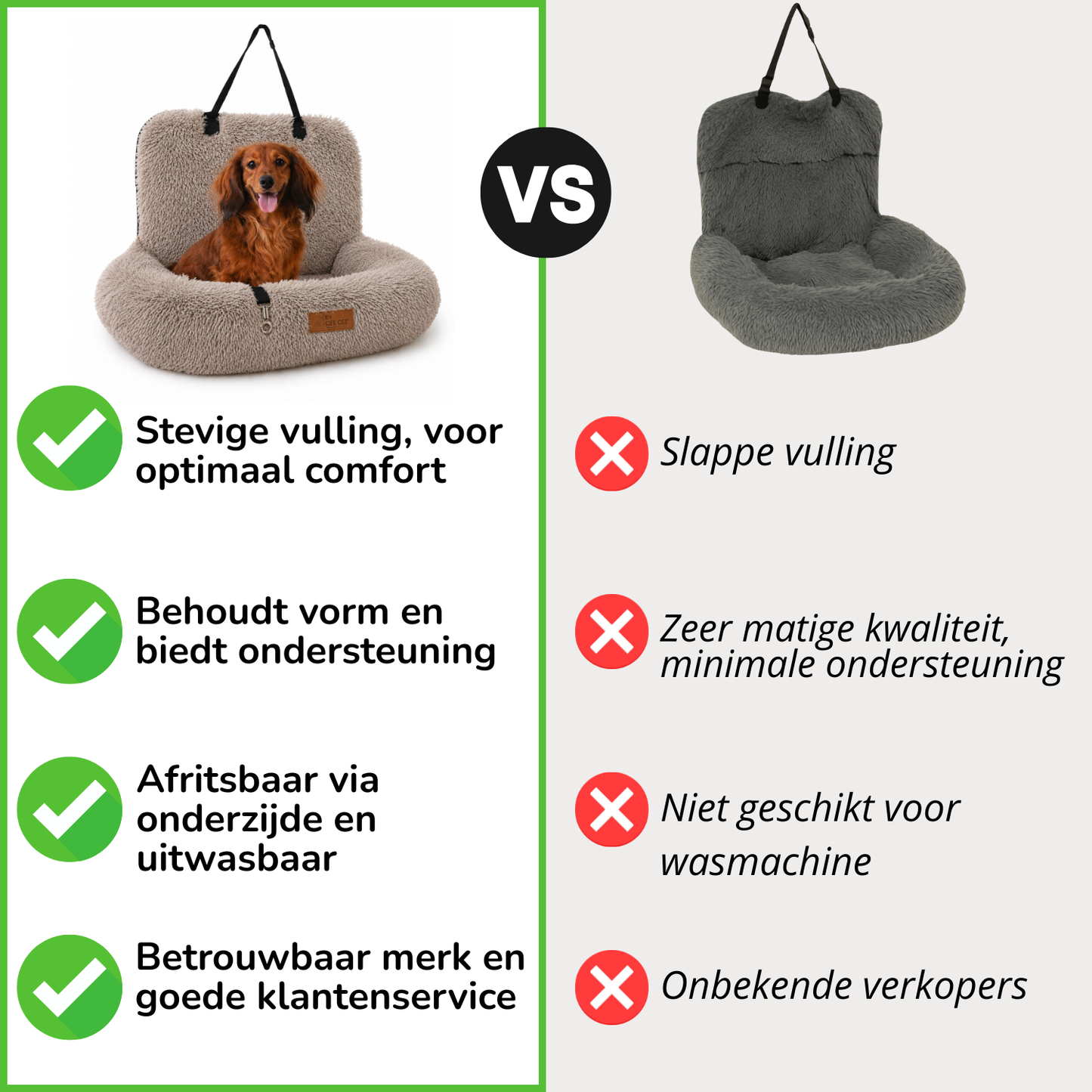 Autostoel Fluffy - De Ideale Hondenstoel Voor Onderweg