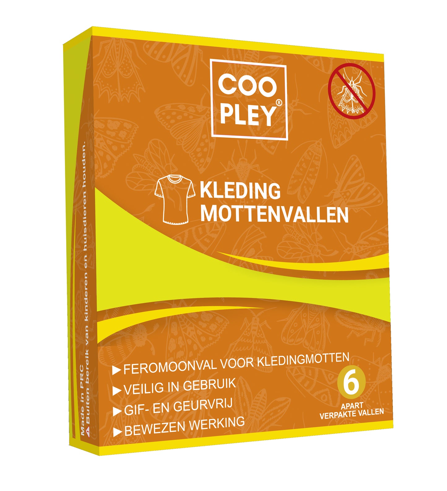 Mottenfalle - Kleidermotten - Mehlmotten - Kleidermottenfalle - Mottenbekämpfung - Pheromonfalle - Kleidermotten - Mottenfallen - Schädlingsbekämpfung - 6 Stück - Coopley