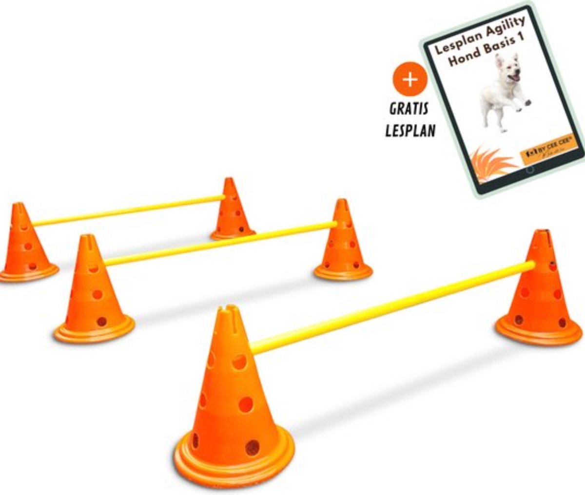 Agility Voor De Hond - 3 x Set Pylonen - Honden Training -Slalom Hond Trainen - Behendigheid Hond
