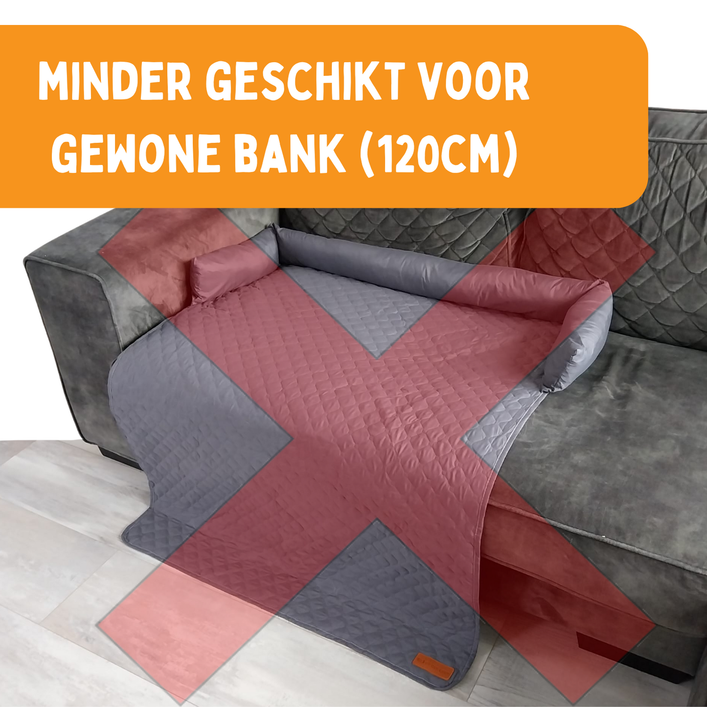 By Cee Cee - Origineel Hondendeken Bank – Hondenkleed Bank - Waterproof - Coole Zomer Editie - Hondenmand - Premium – Donkergrijs - Maat XL