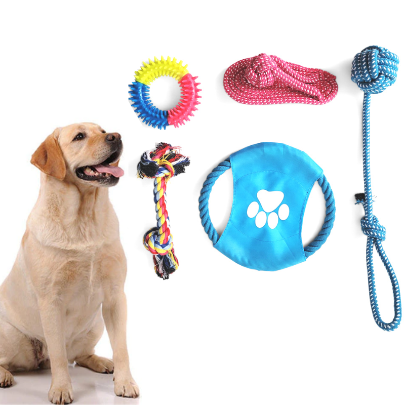 Honden speelgoed Kwaliteit 5 Stuks - Hondenspeeltjes - Puppy Speelgoed - Speelgoed Hond - Flostouw Hond – Hondentouw freeshipping - By Cee Cee