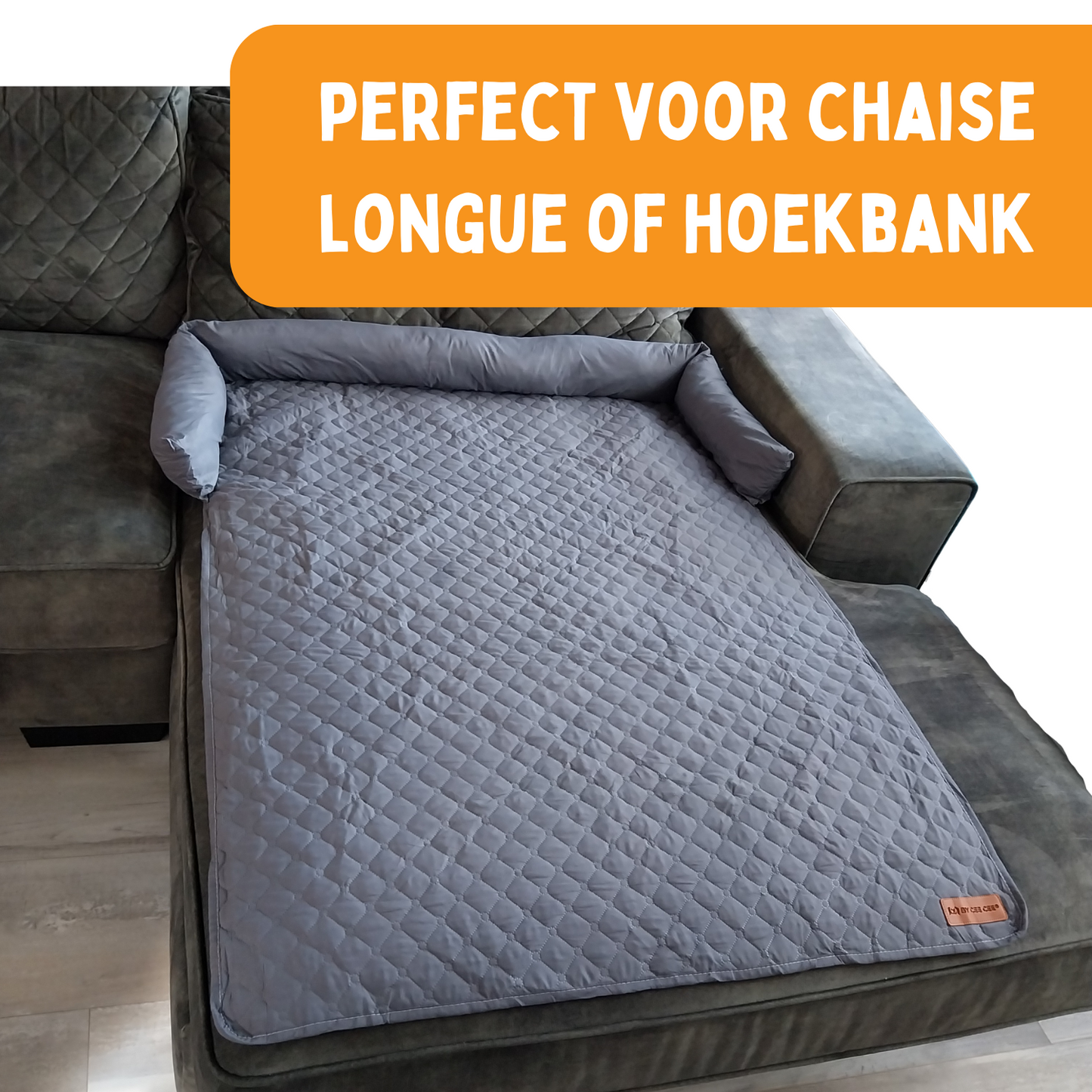 By Cee Cee - Origineel Hondendeken Bank – Hondenkleed Bank - Waterproof - Coole Zomer Editie - Hondenmand - Premium – Donkergrijs - Maat XL
